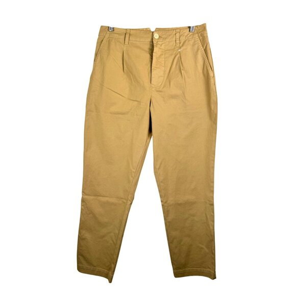 Alex Mill Pleated Boy Chino ‎ Pants tan cropped preppy 90s sz 8 - Picture 1 of 11